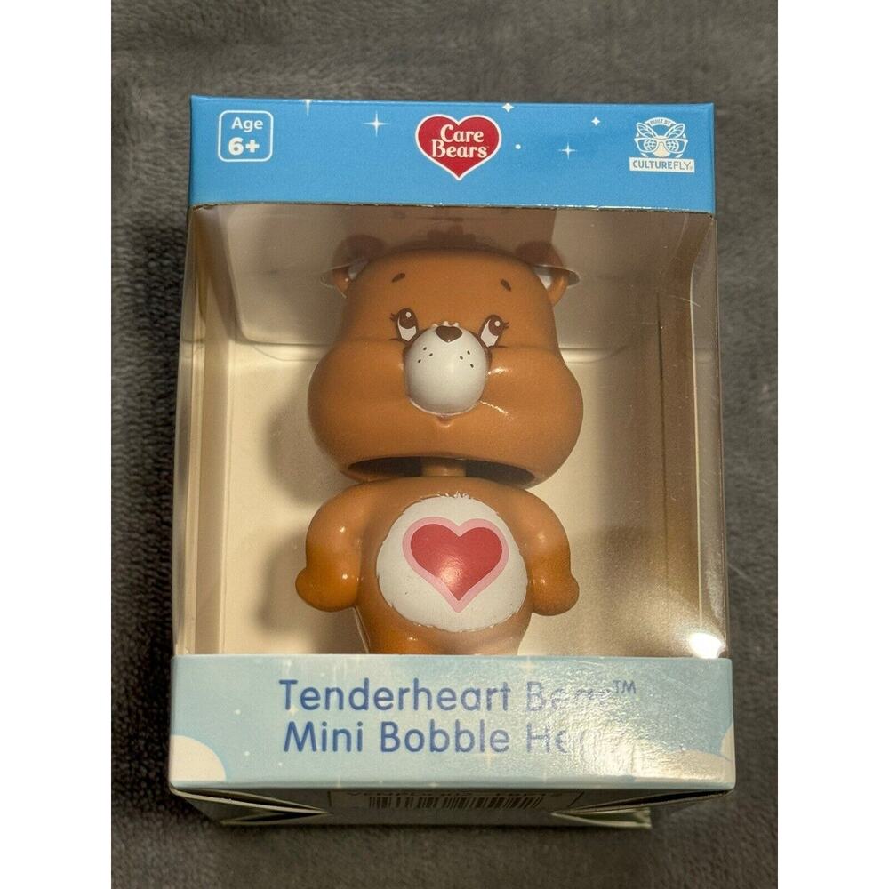 🔥Care Bears Tenderheart Bear Mini Bobble Head Figure Culturefly Cloudco BNWT🔥